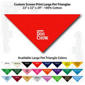 22"x22"x29" Red Custom Printed Imported 100% Cotton Pet Bandanna